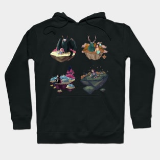 Beautiful fantasy art floating land Hoodie